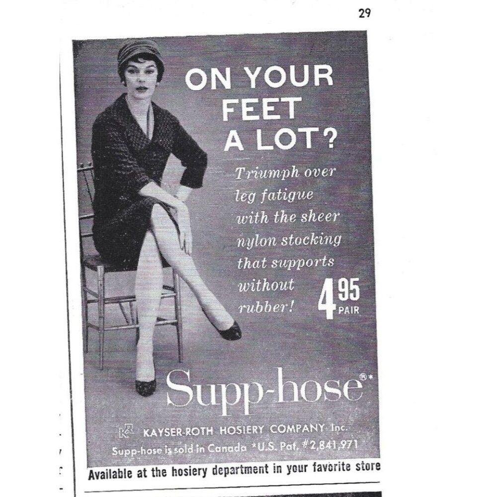 Supp Hose Kayser Roth Hosiery Company Advertisement 1950s Vintage Print Ad